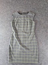💛 Vestido Vaina Talla 14 Gris Sin Mangas a Cuadros de Ivonne – Hecho en México 💛