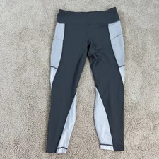 Active Life Womans Leggings Pants 2XL Gray White Yoga Secret Pocket NWT