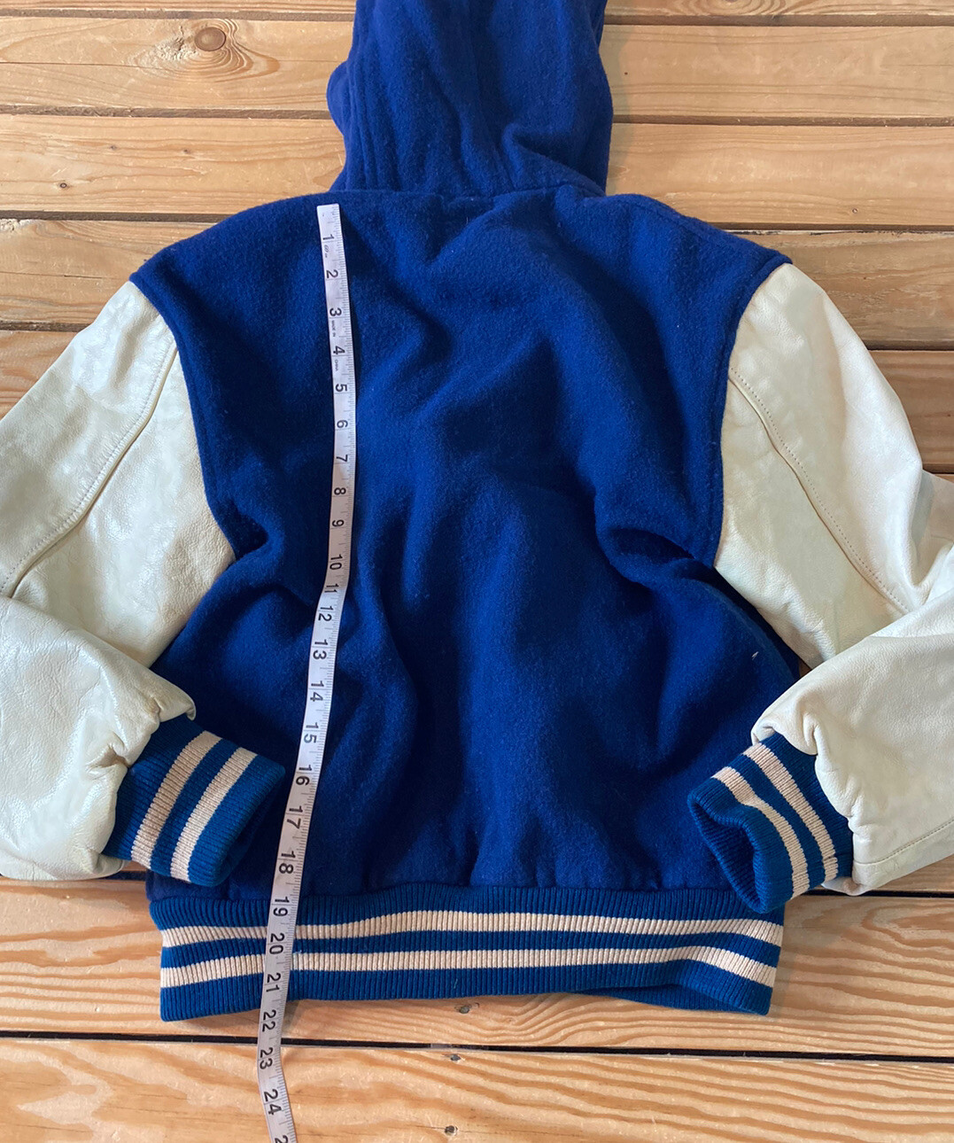 Stewart & strauss men’s letterman jacket size XS blue… Gem