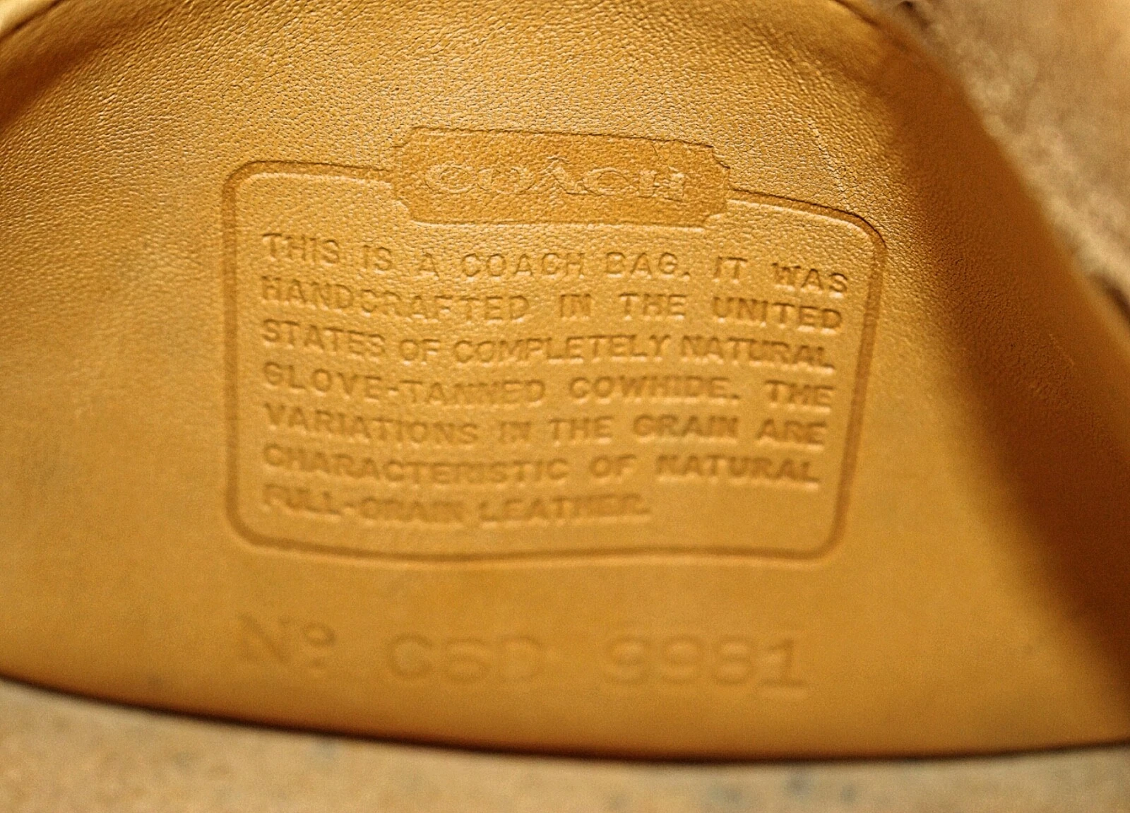 Coach Vintage Borsa a tracolla Watson 9981 in giallo USA anni 90 colore raro