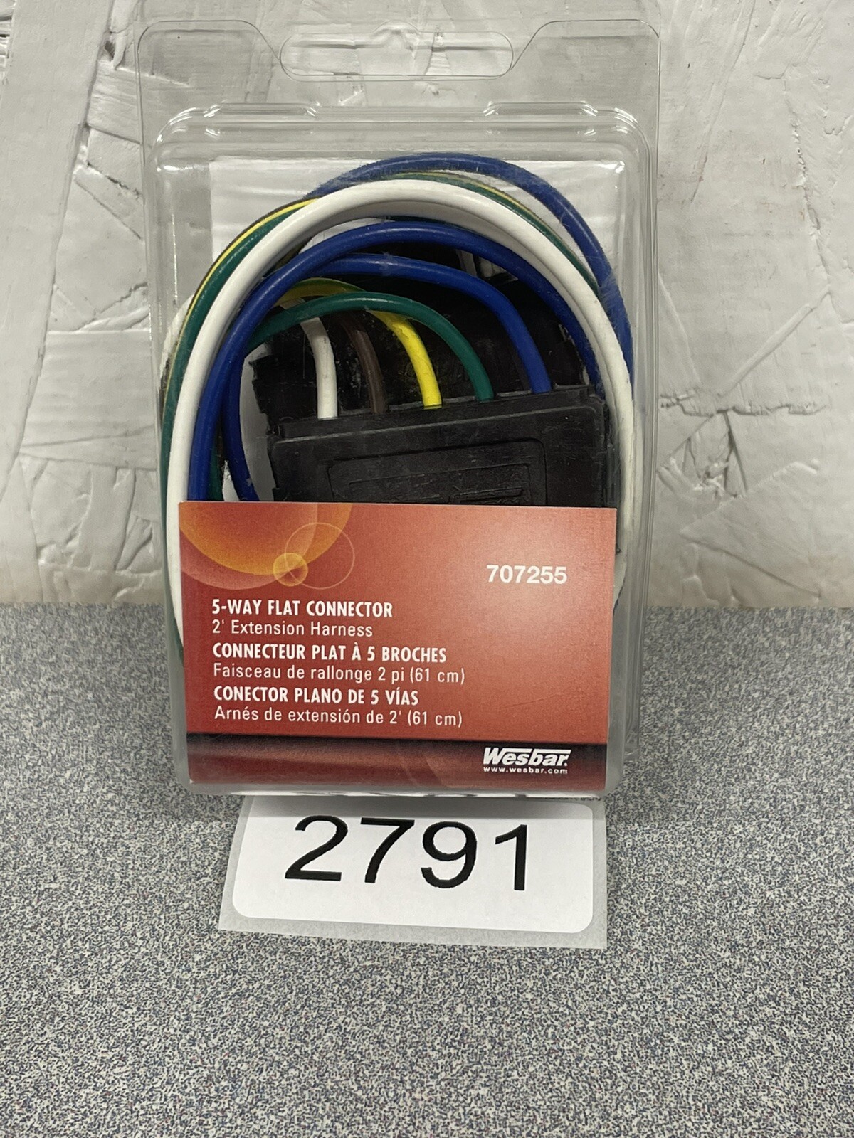 Wesbar 707255 Boat/Utility Trailer 2' Extension Harness Trailer Connector