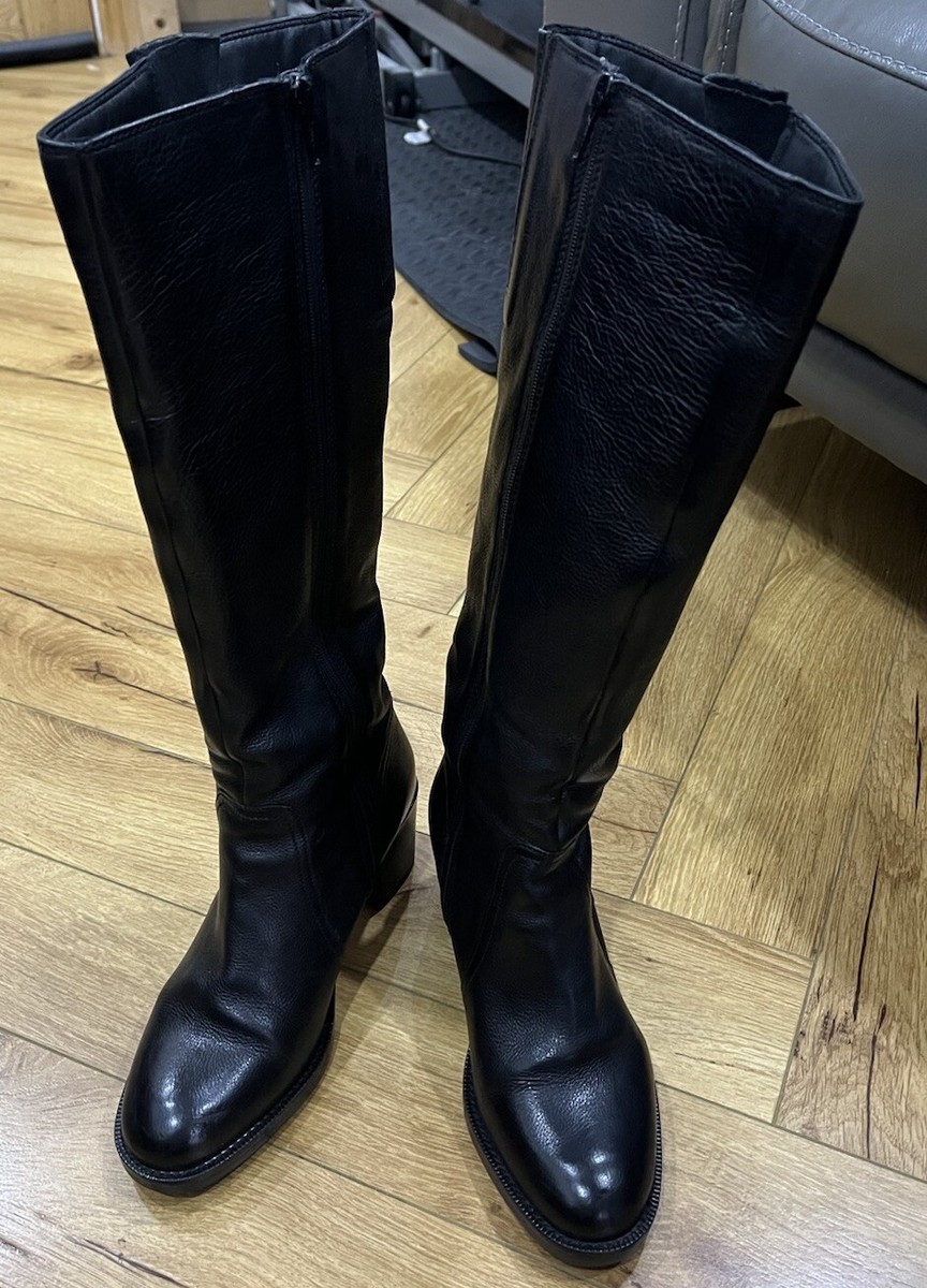 Mascarpone Ela Women Black Leather Boots UK