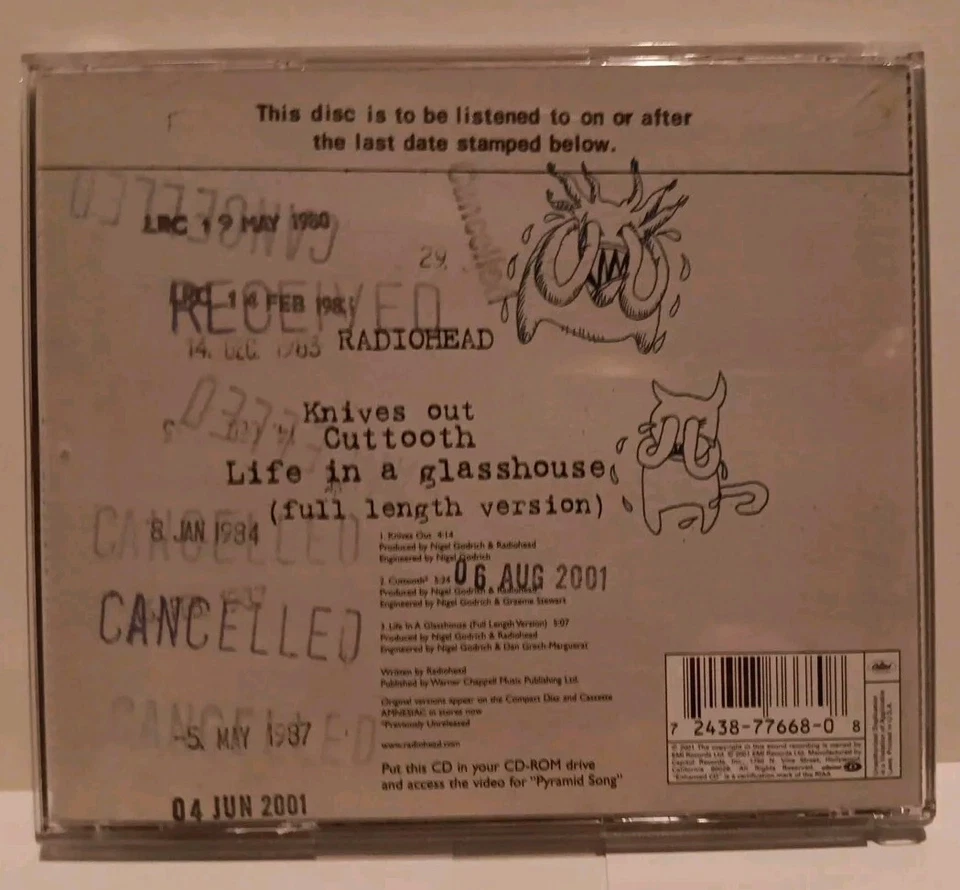 Radiohead Knives Out CD Maxi Single 2001 Thom Yorke, Cuttooth ENHANCED! RARE OOP - Image 2 of 4