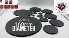 Wargaming Round Bases Range 25mm to 160mm & Magnets Warhammer, AoS, 40k e.t.c..
