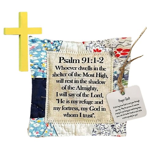 Prayer Quilt with Cross Inside,Handmade Sew Individually Colorful Quilts - Picture 13 of 25