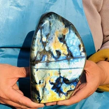 4.09LB Natural Labrador Moonstone Quartz Crystal Free Form Mineral Specimen 3146