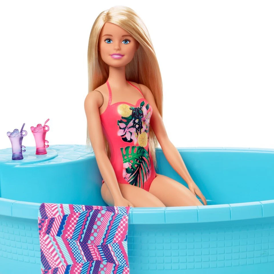 Pool mit Rutsche & Puppe | Barbie | Mattel GHL91 | Spielset & Accessoires - Bild 2 von 3