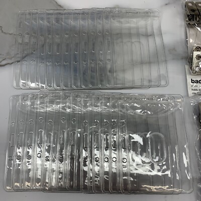 Office Depot Badge Clips, Pack Of 12, 68012, Clear Office Depot Badge Clips, Pack Of 12, 68012, Clear