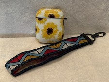 White Sunflower Headset Case For Airpod Earphones New Open Package