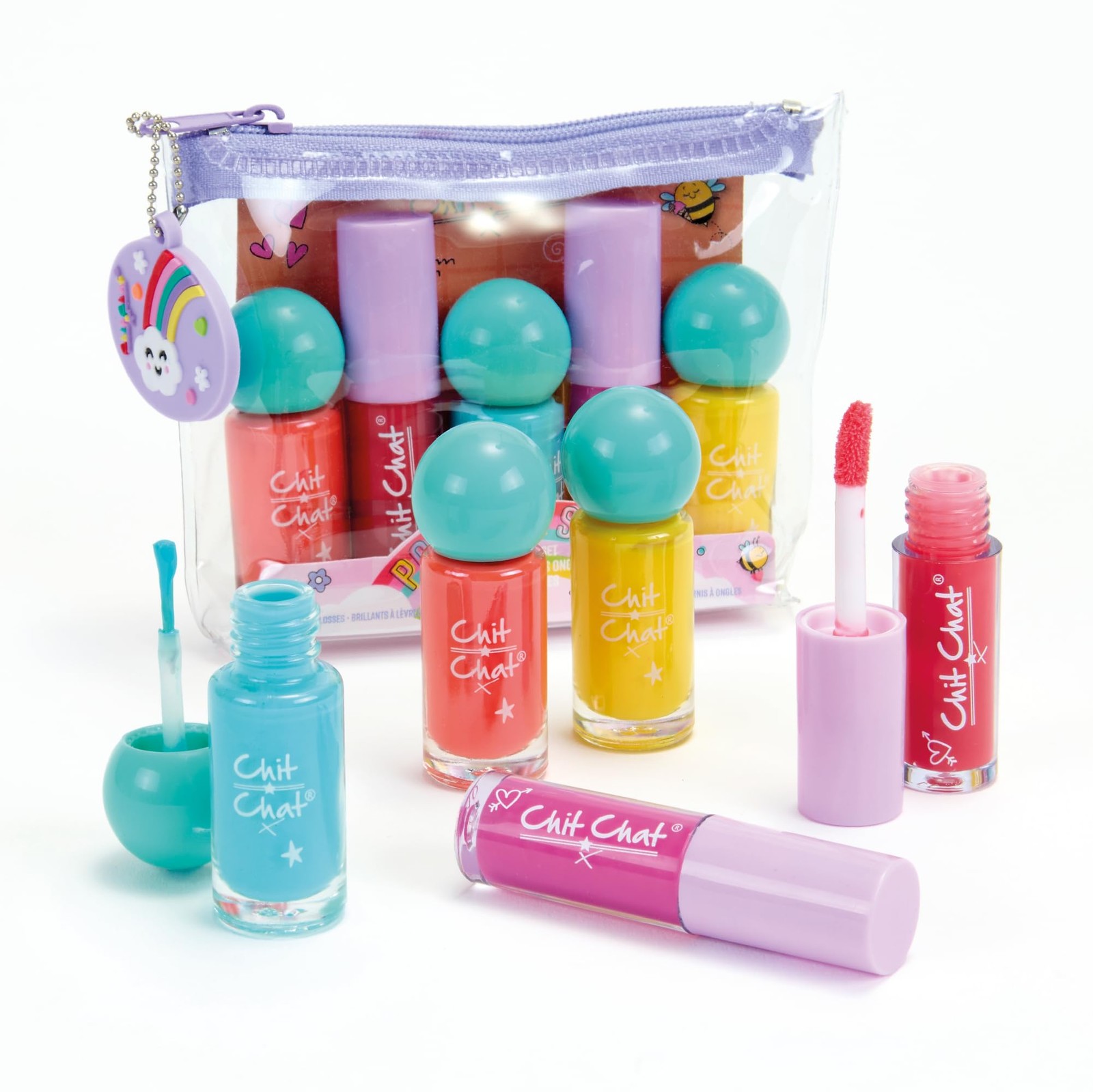 Chit Chat Polish & Shine Lip & Nail Set – A 'My child-size, Various Colors