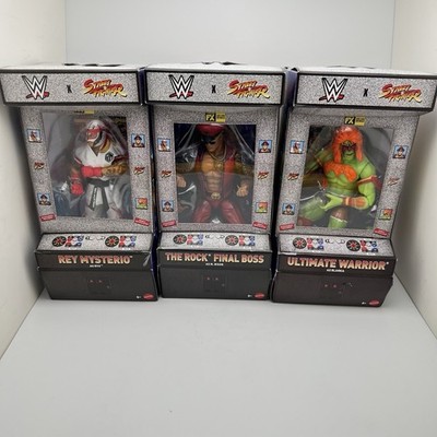 WWE Elite X Street Fighter Complete Set of 3, (Wave 1) *IN HAND*