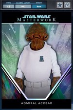 SWCT 24 Masterwork Rainbow Entry Rare Admiral Ackbar Digital