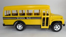 1980's AMERICAN PLASTIC TOYS INC. Large Yellow School Bus 13"