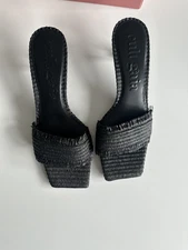 NEW CULT GAIA Ada Black Kitten Heel Sandals US Size 10