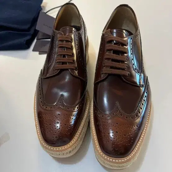 Prada Men's Leather Wingtip Dress Shoes, Size 6.5, New thumbnail 5