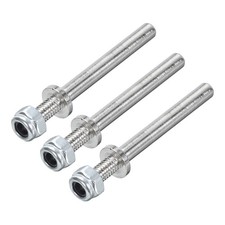 3Pcs Landing Gear Steel Axle 5/32 Inch 1.7 Inch M4 Shaft with Nuts for RC