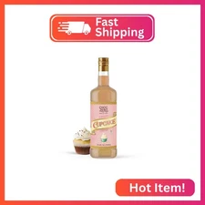 ChocZero Sugar Free Coffee Syrup, Cupcake Flavor, No Sucralose Simple Syrup Drin