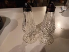 Vintage Waterford Crystal Lismore Footed Salt And Pepper Shakers 6.25” Tall