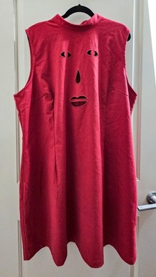 Unique Plus Size Dress 4XL US 22/24 Fashion Brand Company Gazin Face Cutout Red 