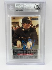PHIL HELLMUTH SIGNED 2006 RAZOR POKER WSOP TRADING CARD - BECKETT SLAB AUTO