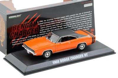1:43 Greenlight 1968 Dodge Charger R/T Coupé Bengal Orange/Noir - Photo 1/3