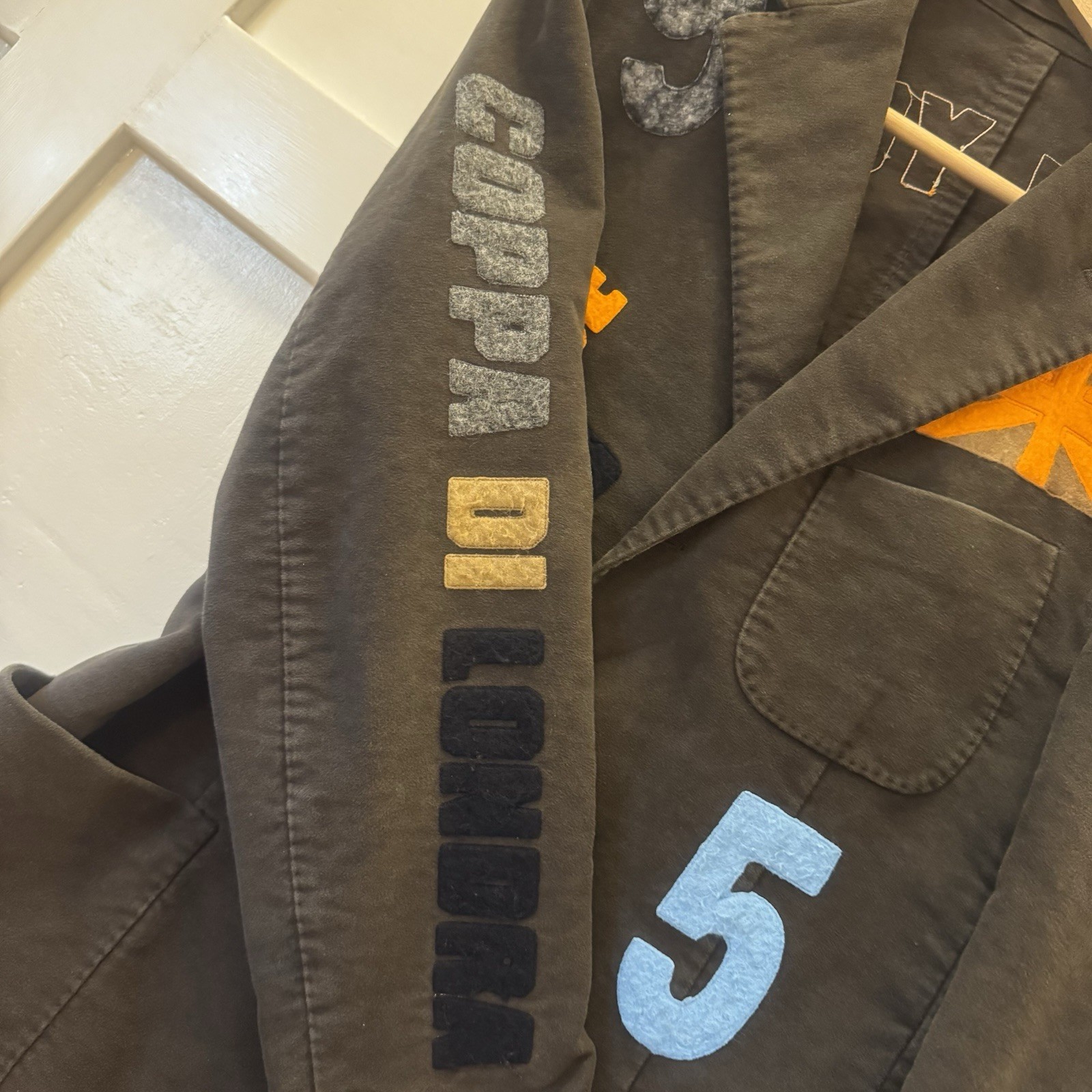 Boglioli Italy Patchwork Narrative Jacket Size:M … - image 11