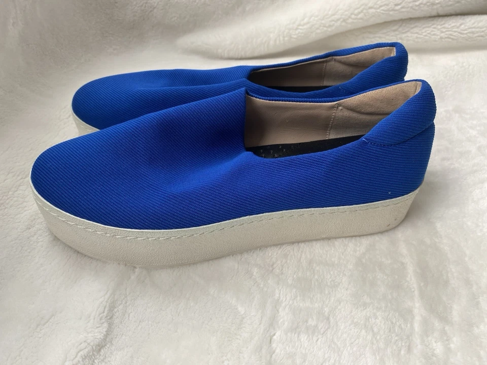 Zapatilla deportiva casi nueva ceremonia de apertura sin cordones plataforma azul cobalto talla EU39/US9 Foto 4 de 4