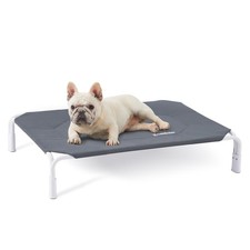 Elevated Dog Cot Bed Tool-Free Assembly - Outdoor Raised Dog Cooling Bed Fram...
