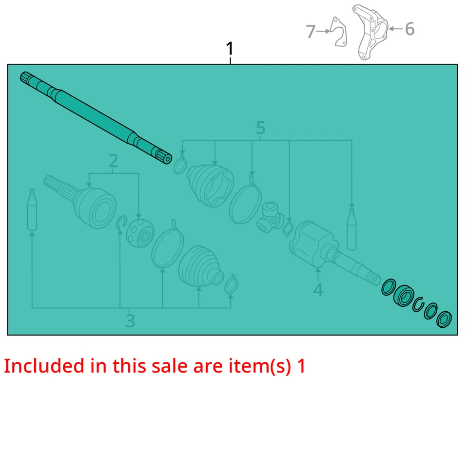 Se adapta a Nissan LEAF 2018-2023 tracción delantera izquierda eje conductor 391015SN0A Foto 4 de 4