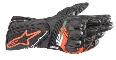 Motorrad Alpinestars SP-8 V3 Handschuhe Herren Schwarz/Rot Farbe: Gr: XXL
