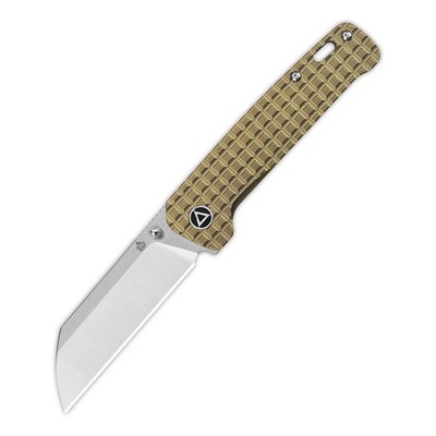 QSP Knife Penguin 154CM Stahl Titanium Frag Pattern bronze Framelock