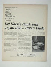 Let Harris Bank Talk To You Like Dutch Uncle Business Services Ad 1960s Vintage