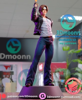 3D gedruckt 16K Resin Kyo Kusanagi Statue Fan Made The King of Fighters unbemalt