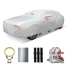 30 Layers Car Cover for Automobiles All Weather Fit Sedans 171"-180" Silver