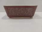 Vintage 1970s Pyrex Woodland Brown Flower 502 B Refrigerator Dish