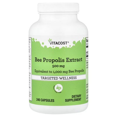 2 X Vitacost, Bee Propolis Extract, 500 mg, 240 Capsules