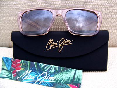 アルバローザ　マイタネ　ジャンバー1015 NWT* MAUI JIM ALOHA LANE Transparent Pink & HCL Bronze Sunglasses