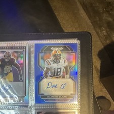 Panini 2023 Prizm Draft Damone Clark LSU Autograph Blue Prizm /149 RC