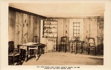 MASSACHUSETTS RPPC POSTCARD PINE PANELLING ROOM ESSEX COUNTY, MA