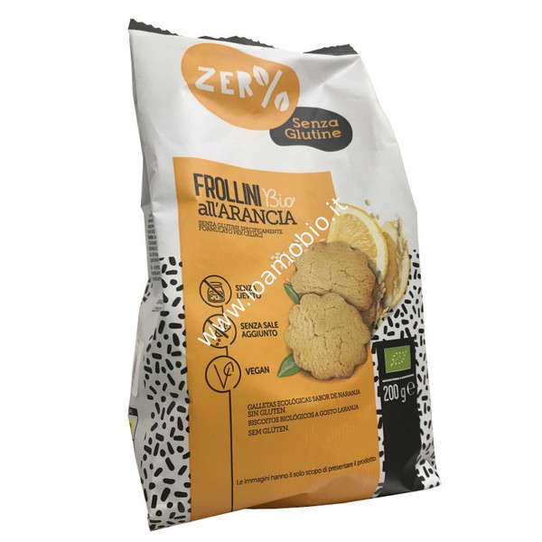 Frollini Di Riso All'arancia 200G - Biscotti Bio Zero Glutine Fior Di Loto-image