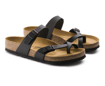 #ad BIRKENSTOCK Mayari Birko Flor Women#x27;s Comfort Sandals Wide — Black Stone Mocha $79.21