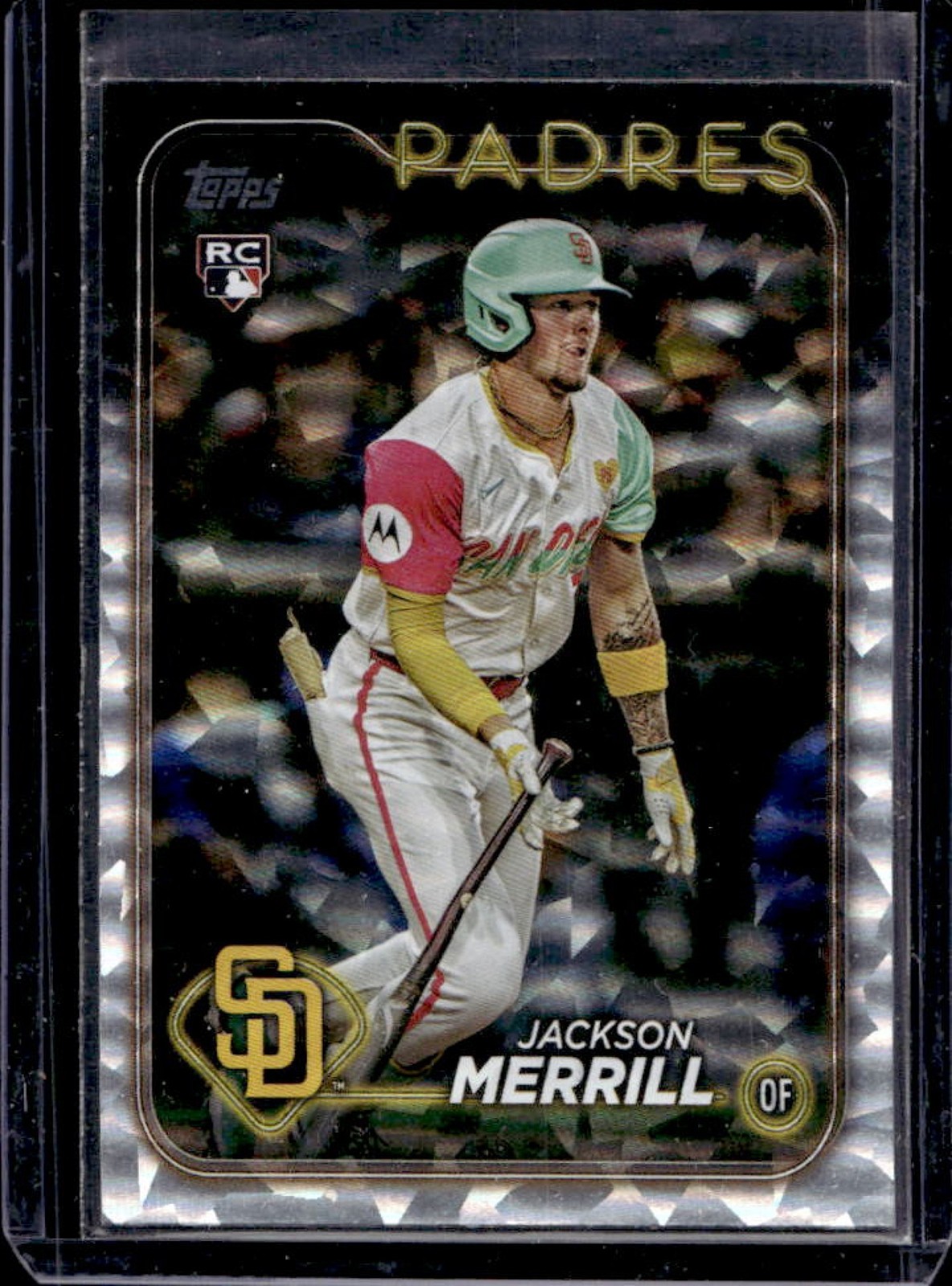 2024 Topps Update Jackson Merrill RC Silver Crackle Foilboard #US210 Padres