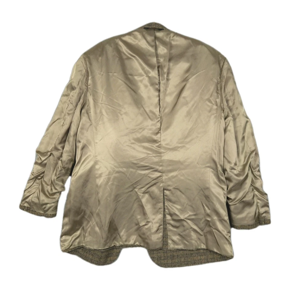 Jos. A. Bank Camel Hair Sport Coat Men's 46R Brindle Houndstooth 3 Btn. Vented - Image 4 of 4