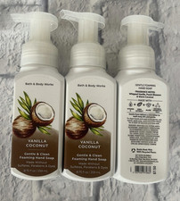 3 Bath Body Works Vanilla Coconut Gentle Foaming Hand Soap 8.75 FL OZ
