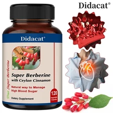 Super Berberine With Ceylon Cinnamon 4250mg,Balance Blood Sugar Heart Health