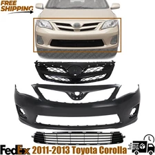 Toyota Corolla 2011-2013 Base CE Models Front Bumper Cover Kit – Primed, 3-Piece