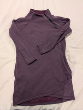 Purple Athleta Cozy Karma Sweatshirt Dress Thumbholes Pockets - Small Medium