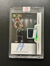 2024 Panini Noir Cameron Johnson  Brooklyn Nets Patch Auto /15 #PC-CMJ