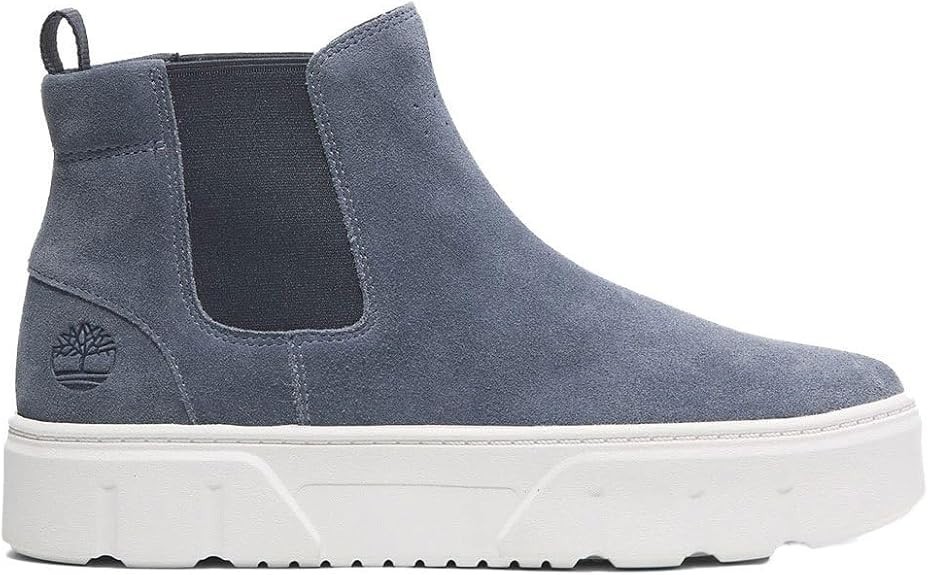 Timberland UK 5.5 Womens Laurel Court Mid Pull On Sneaker Dark Blue Suede