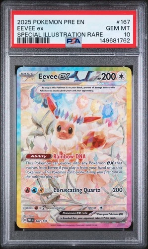Eevee EX 167/131 PSA 10 prismatic Evolutions Pokemon Card Game